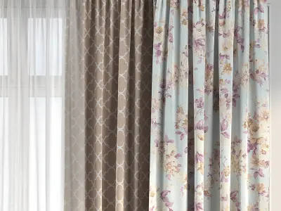 Curtain Set 151 3D model
