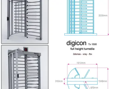 Digicon turnstile - So5  3D model