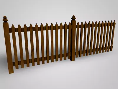 Wooden Fence 3D model order