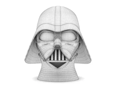 Darth Vader helmet high definition mesh 3D model