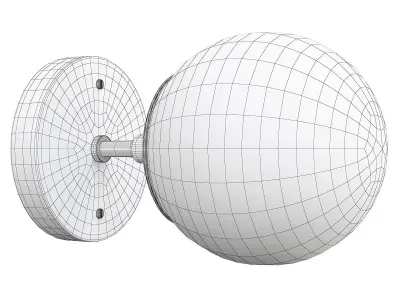 Nova Sconce with Opal Shade Low-poly 3D model