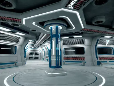Sci Fi Modular Station 3D model
