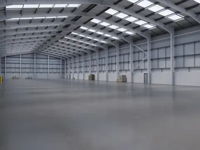 Industrial Warehouse Interior 11 Low-poly 3D model