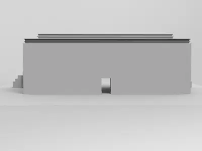 Egyptian Castle Entrence Low-poly 3D model