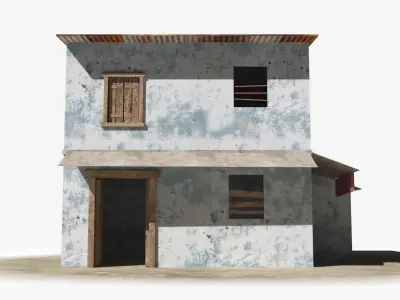 Slum x9 Low-poly 3D model