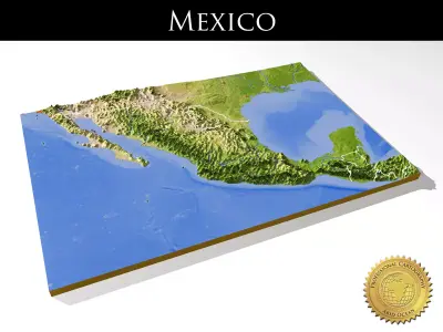 Mexico High resolution 3D relief maps 3D model