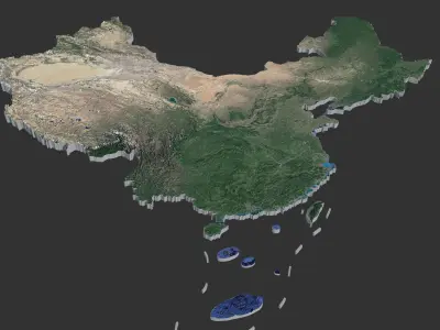China map 3D model