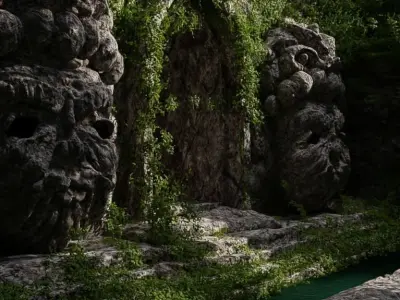 Ancient ruins  Low-poly 3D model