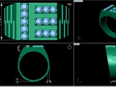 Small fancy mans ring 3D print model