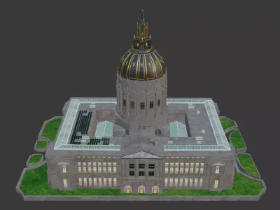 San Francisco City Hall  Low-poly 3D model