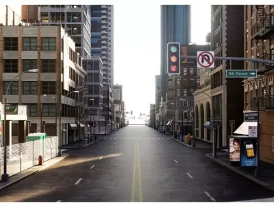 Urban street view 3D model