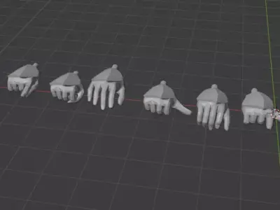Star Wars posed hands Collection for 6in scale 3D model
