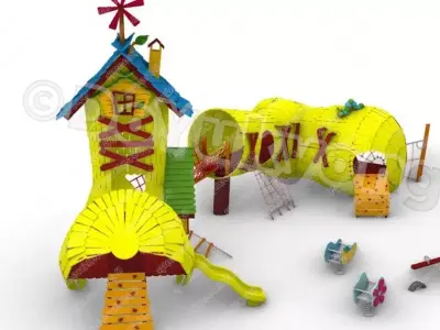 Giant Boots Playground 3D model