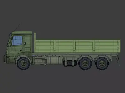 Generic Military Dump Truck -- Medium Tactical Army Vehicle 3D model