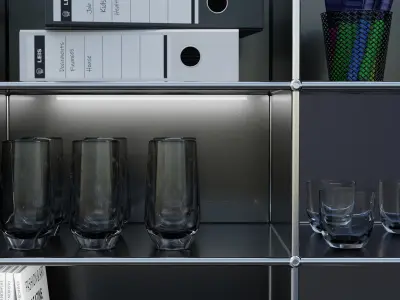 Modern office cabinet or shelf 3D model