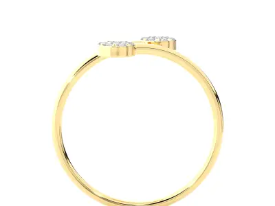 Light Minimalist Diamond Ring 3D print model 3