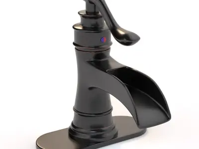 Bathfinesse Oil Rubbed Bronze Bathroom Faucet Single Handle 3D model