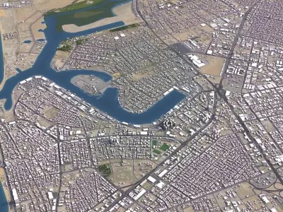 Ajman - City 3D Model Low-poly 3D model
