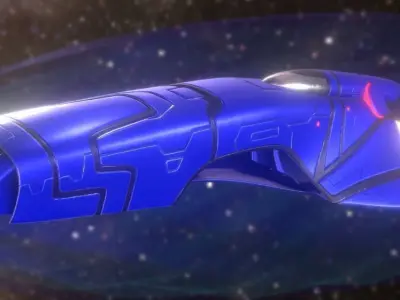 Spaceship - Keeper - Blue Version 3D model