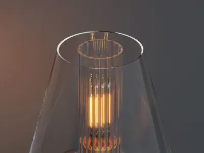 Fulham Glass Shade Sconce 3D model