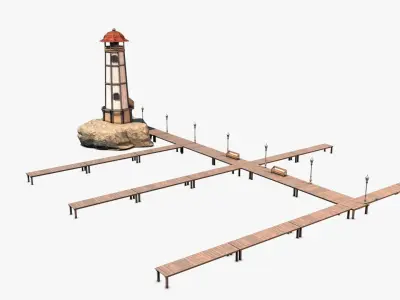 Lighthouse  01 Low-poly 3D model
