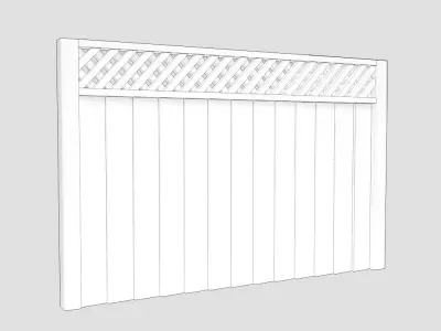 Fence 01 3D model