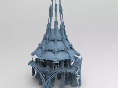 Art deco Fantasy glass dome 3D model