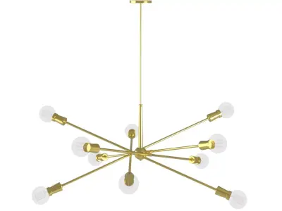 Chandelier - Tubular Low-poly 3D model