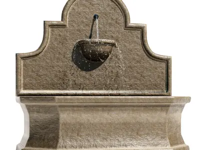 Andalusia Wall Outdoor Water Fountain 3D model