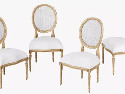 Ethan Allen Aelin Round Dining Table  Chrystiane Side Chair 3D model