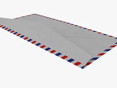 Air Mail Window Envelope Size DL Style BANKER 3D model