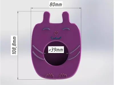 Cute Cat Tealight Candle Holder 3D print model