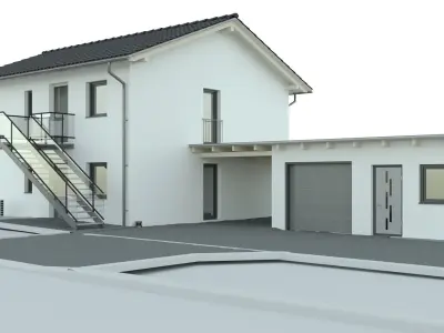 Contemporary cottage house 3D model