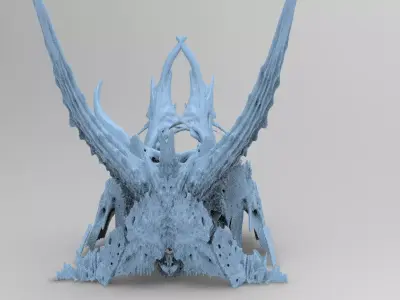 Alien Dragon God Bone Structure 11  3D model