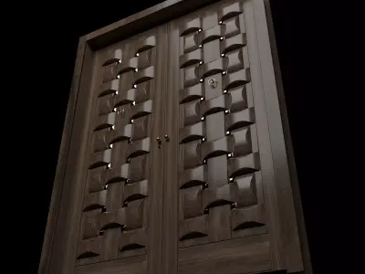 Doors wooden door 3D model