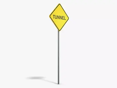 Tunnel Sign Low-poly 3D model