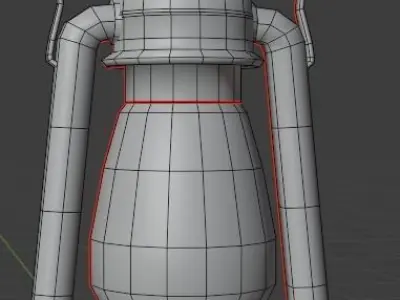 Lantern Game-ready PBR lowpoly old copper Low-poly 3D model