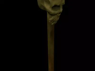 Pole Skull Low-poly 3D model