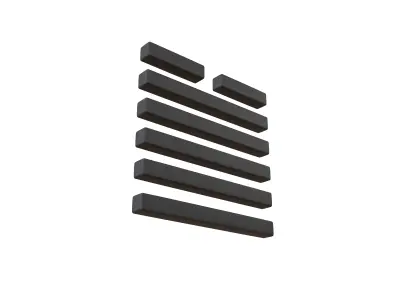 I Ching Hexagrams 43 guai v1 001 Low-poly 3D model