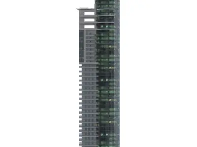 Skyscraper tall building Low-poly 3D model purchase