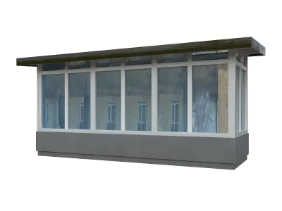 Bus Stop USA Low-poly 3D model Low-poly 3D model purchase
