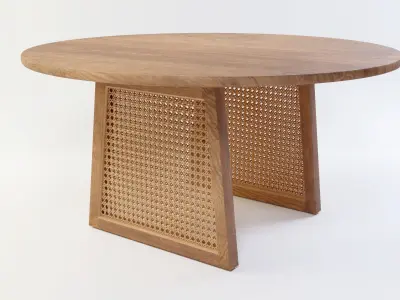 Wooden Coffe Table Low-poly 3D model