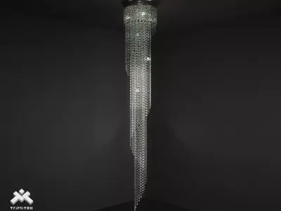 Crystal Chandelier Il Paralume Marina Art 1379 3D model