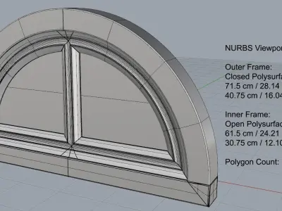 Small Palladian Window 3D model