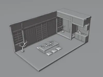 Asian Room 3D model