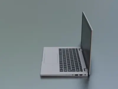 Laptop - 13-3inch Low-poly 3D model