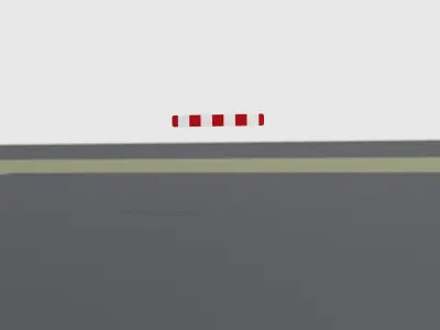 Construction Barrier Version 1 600-30 100x800mm Low-poly 3D model