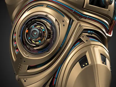 Sci-Fi Robot Heart 2b 3D model