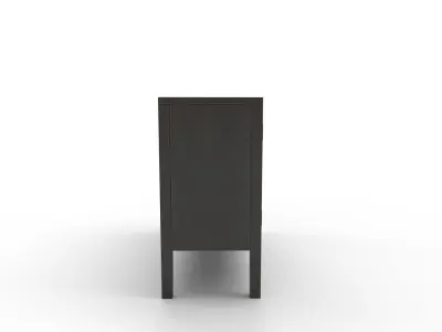 TallSolidWood Door Accent Cabinet 3D model