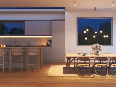 Archinteriors vol 62 - day and night scenes of modern apartments 3D model